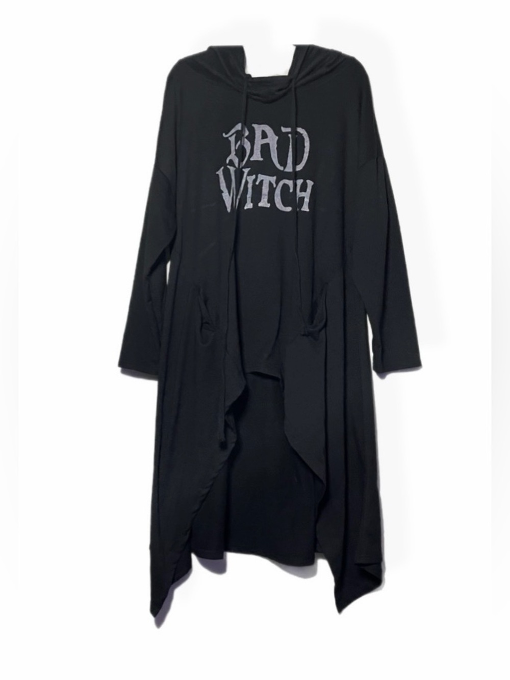 Bad Witch Long Asymmetric Pullover Hoodie